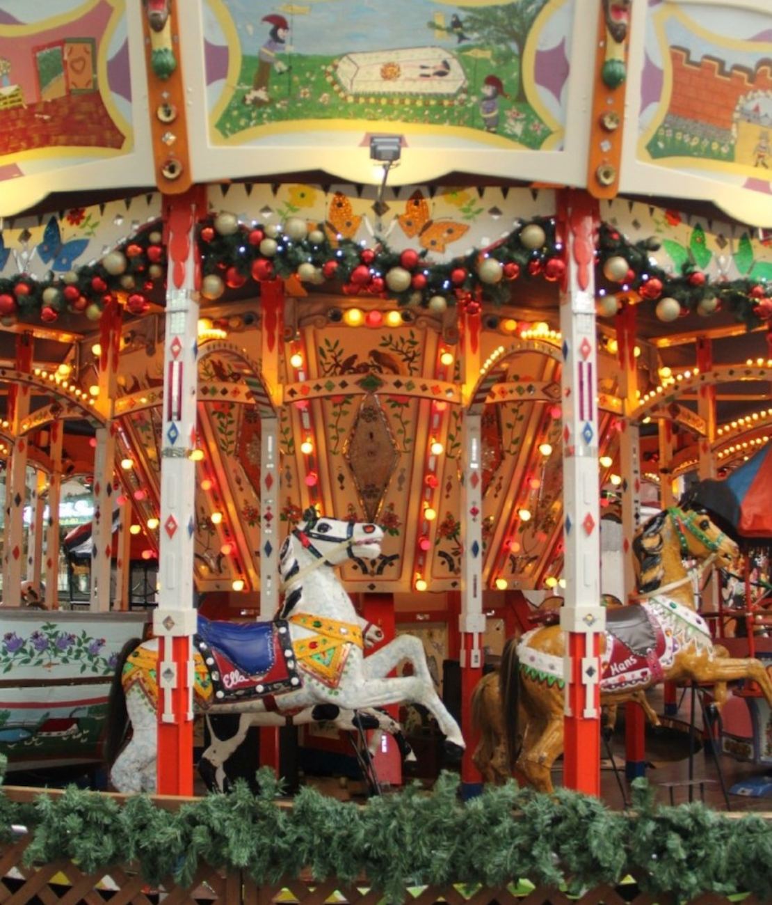 Carousel at the German Christmas Market in Osaka, Japan